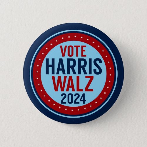 Vote Harris Walz for President 2024 Election Button