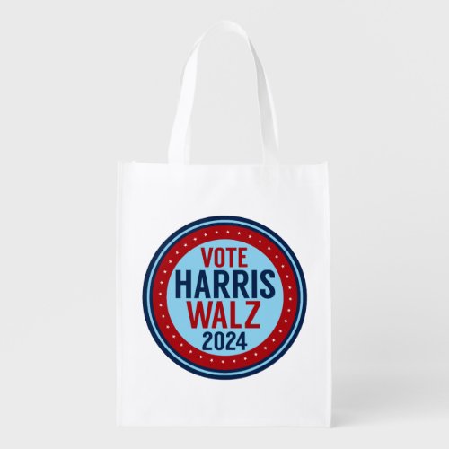 Vote Harris Walz for President 2024 Election Grocery Bag