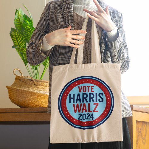 Vote Harris Walz for President 2024 Election Tote Bag