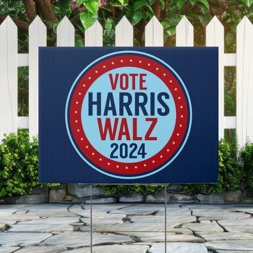 Vote Harris Walz for President 2024 Election Yard Sign