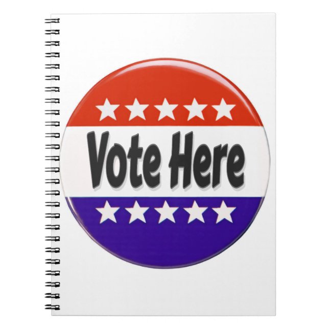 Vote Here Notebook (Front)