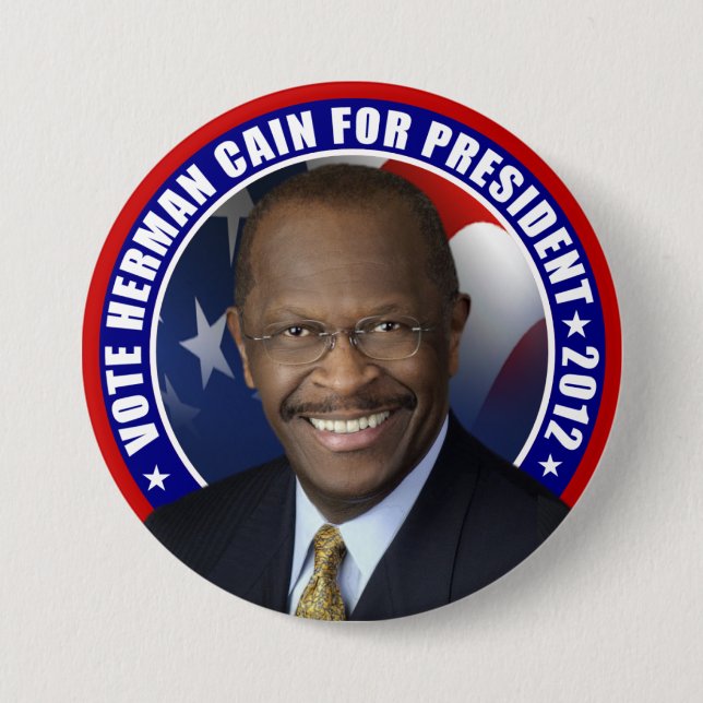 Vote Herman Cain 2012 Button (Front)