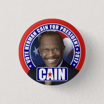 Vote Herman Cain 2012 Pinback Button by Megatudes at Zazzle