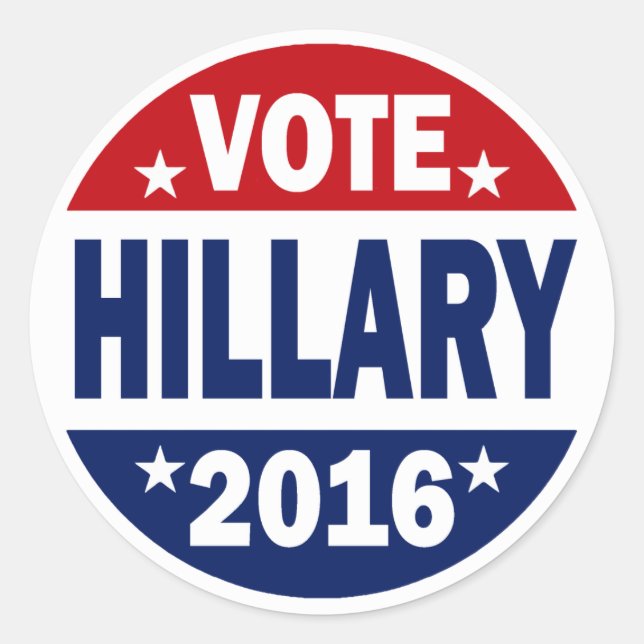 Vote Hillary 2016 Classic Round Sticker (Front)