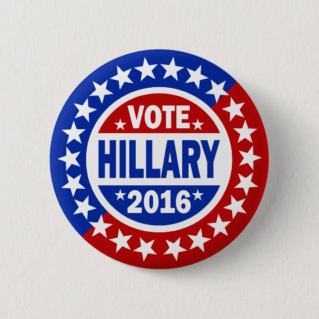 Vote Hillary 2016 Pinback Button (Front)