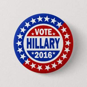 Vote Hillary 2016 Pinback Button