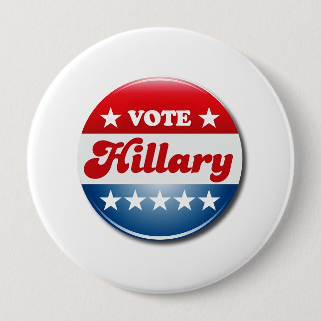 VOTE HILLARY CLINTON.png Button (Front)