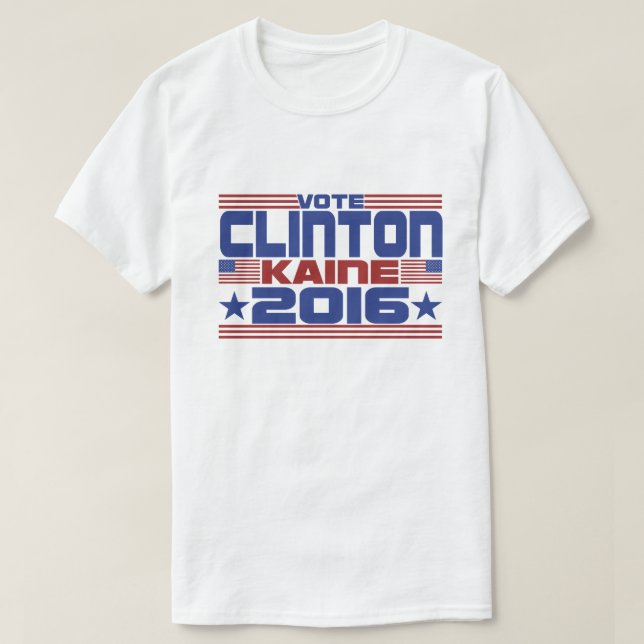 Vote Hillary Clinton Tim Kaine in 2016 T-Shirt (Design Front)