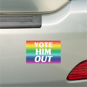 Vote Him Out rainbow gradient lgbt gay pride flag Car Magnet