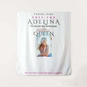 Vote Homecoming Queen Pink HOCO Photo Backdrop