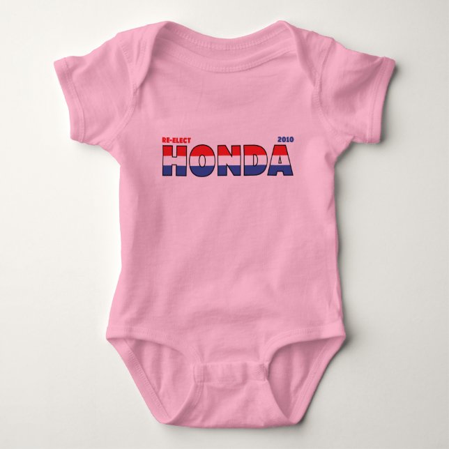 Vote Honda 2010 Elections Red White and Blue Baby Bodysuit (Front)