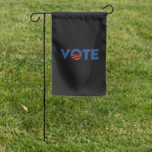 Vote hope red black and blue typography democrat garden flag