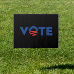 Vote hope red black and blue typography democrat sign