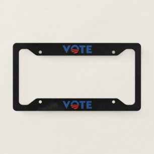 Vote hope red black blue typography democrat license plate frame