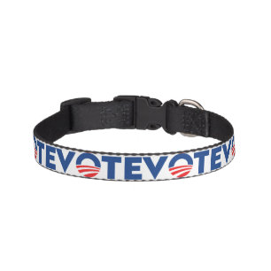 Vote hope red white and blue typography pet collar