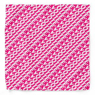 "vote" hot pink, magenta fuchsia white pattern bandana