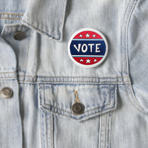 VOTE I Voted Election Day USA Voting Poll Worker Button