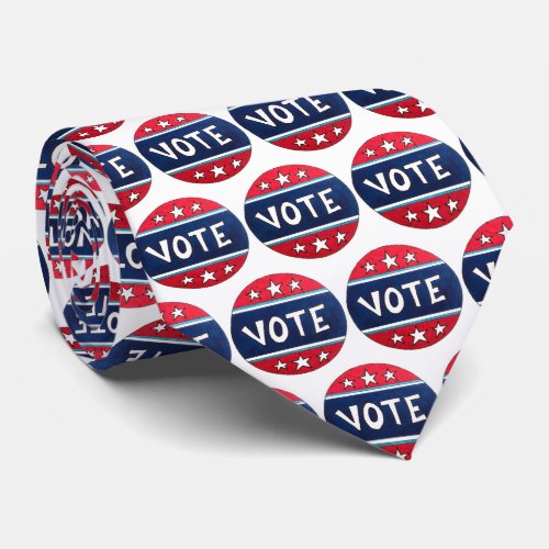 VOTE I Voted Poll Worker Election Day USA Voting Neck Tie