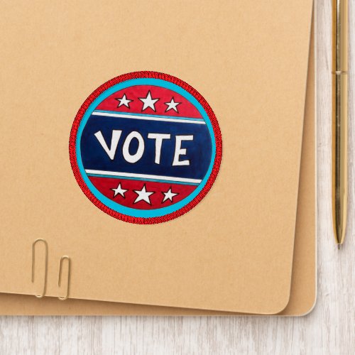 VOTE I Voted Sticker Election Day Patriotic Voting Patch