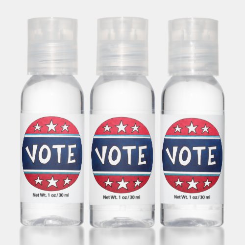VOTE I Voted Sticker Election Day USA Voting Hand Sanitizer