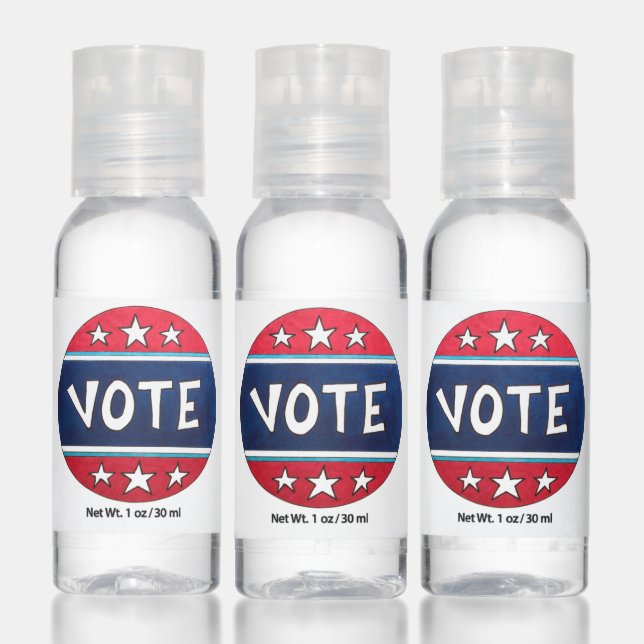 VOTE I Voted Sticker Election Day USA Voting Hand Sanitizer (Set)