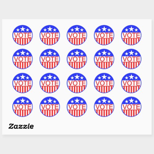 Vote In America Classic Round Sticker