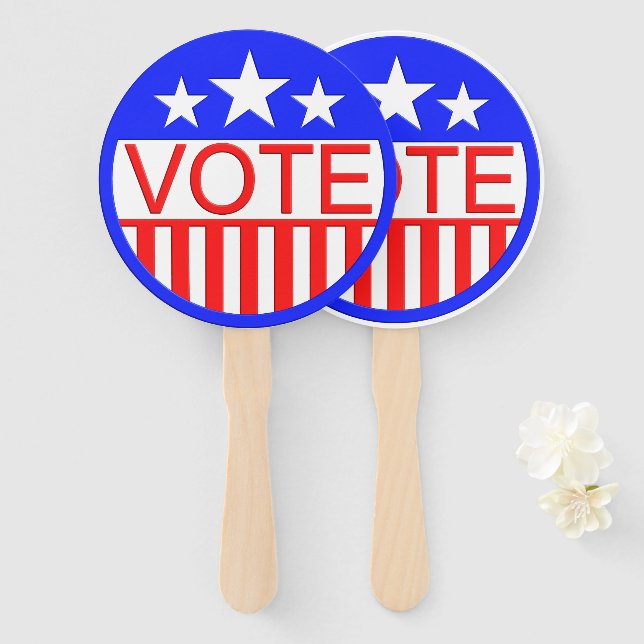 Vote In America   Hand Fan (Front and Back)