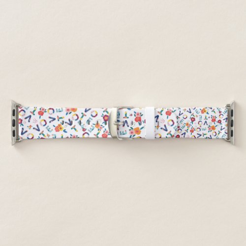 Vote in elections floral pink blue apple watch band