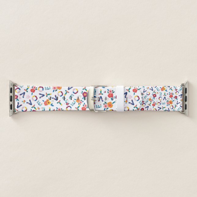 Vote in elections floral pink blue apple watch band (Band)