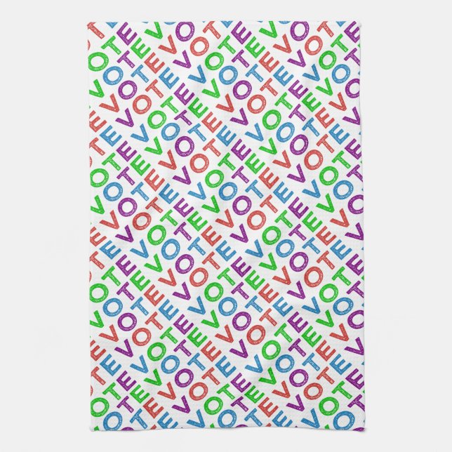 VOTE in Multi-colors Kitchen Towel (Vertical)