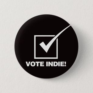Vote Indie - Solid Pinback Button