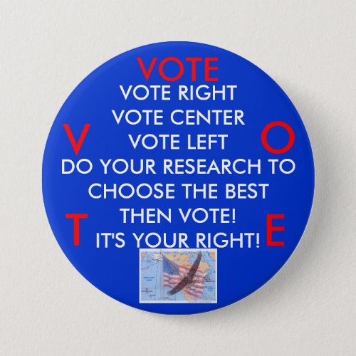 VOTE ITS YOUR RIGHT BUTTON