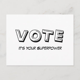 Vote: It's Your Superpower Postcard