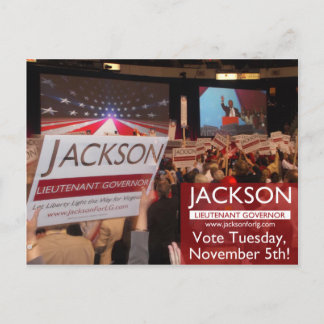 Vote Jackson for Lt. Governor Postcard