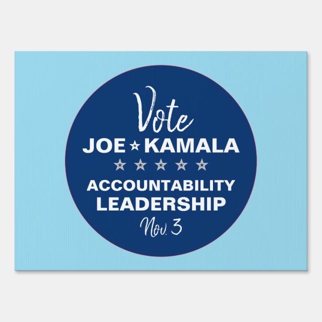 Vote Joe Biden Kamala Harris 2024 Template Lawn Sign (Front)