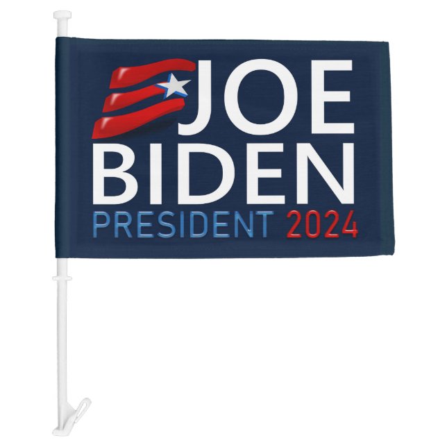 Vote Joe Biden President 2024 Election Blue Car Flag (Front)