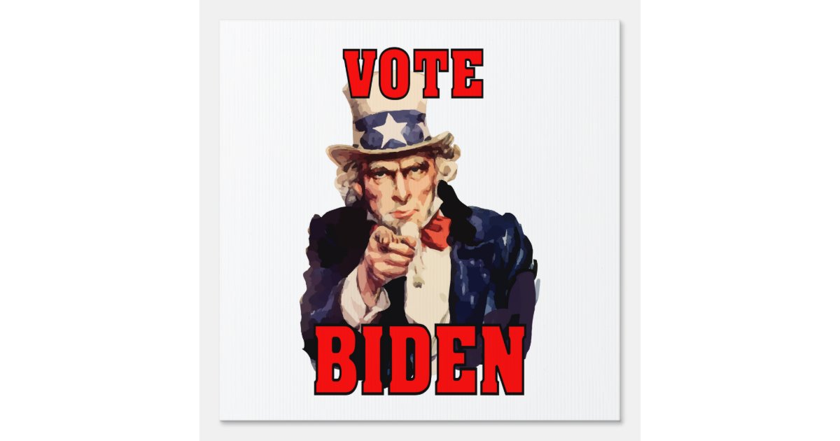 Vote Joe Biden Uncle Sam 2024 Sign Zazzle