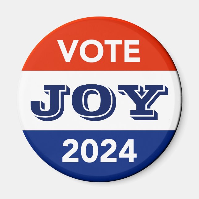 Vote Joy 2024 Harris Walz Magnet (Front)
