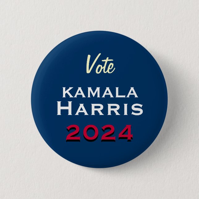 Vote Kamala HARRIS 2024 Campaign Button (Front)
