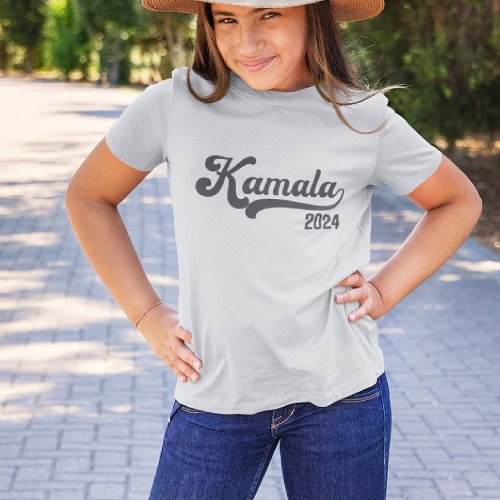 Vote Kamala Harris 2024 Grey Varsity Kids T_Shirt