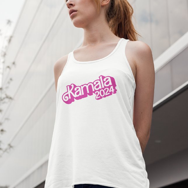 Vote Kamala Harris 2024 Hot Pink Logo Tank Top (Creator Uploaded)