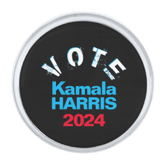 VOTE Kamala Harris 2024 Silver Finish Lapel Pin