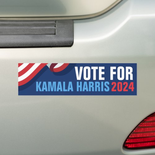 Vote Kamala Harris for President 2024 Blue Bumper Sticker