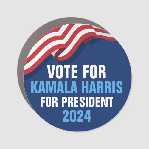 Vote Kamala Harris for President 2024 Blue Car Magnet