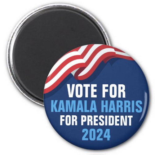 Vote Kamala Harris for President 2024 Blue Magnet