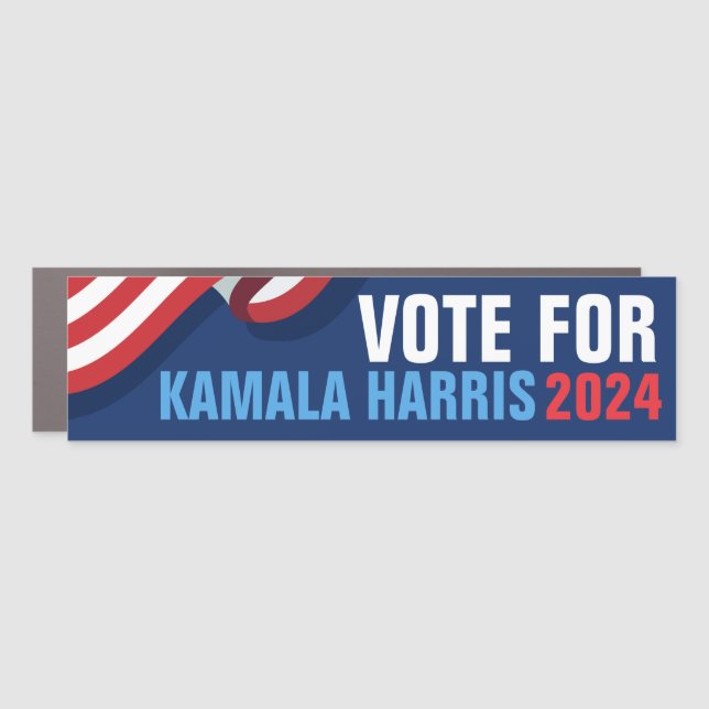 Vote Kamala Harris for President 2024 Bumper Car Magnet (Front)