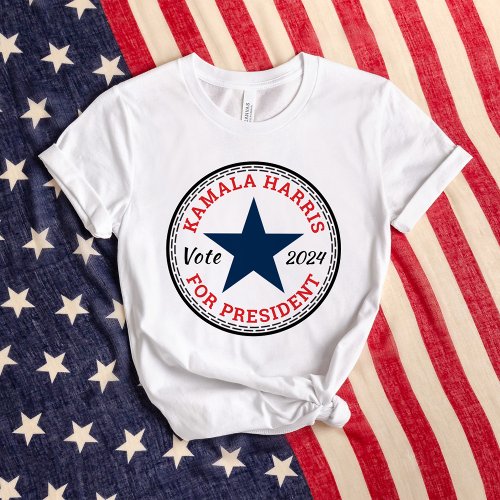 Vote Kamala Harris for President 2024 Star Womens Tri_Blend Shirt