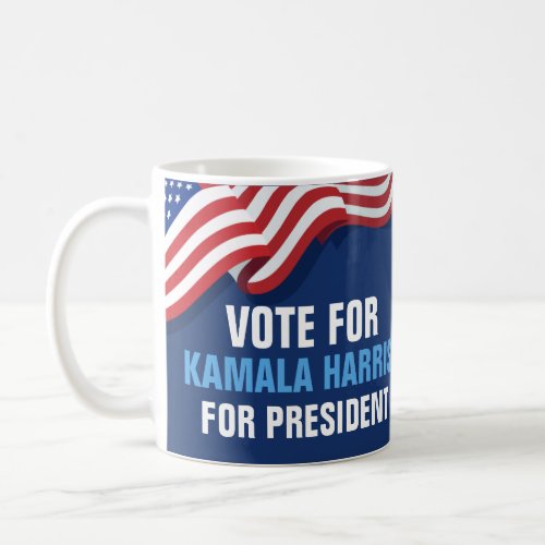 Vote Kamala Harris for President Blue Election Coffee Mug