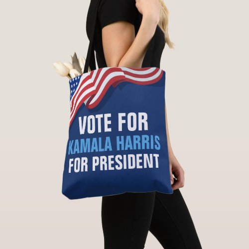 Vote Kamala Harris for President Blue Election Tote Bag