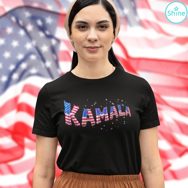 Vote Kamala Harris for President USA Flag Alphabet Tri-Blend Shirt (Creator Uploaded)